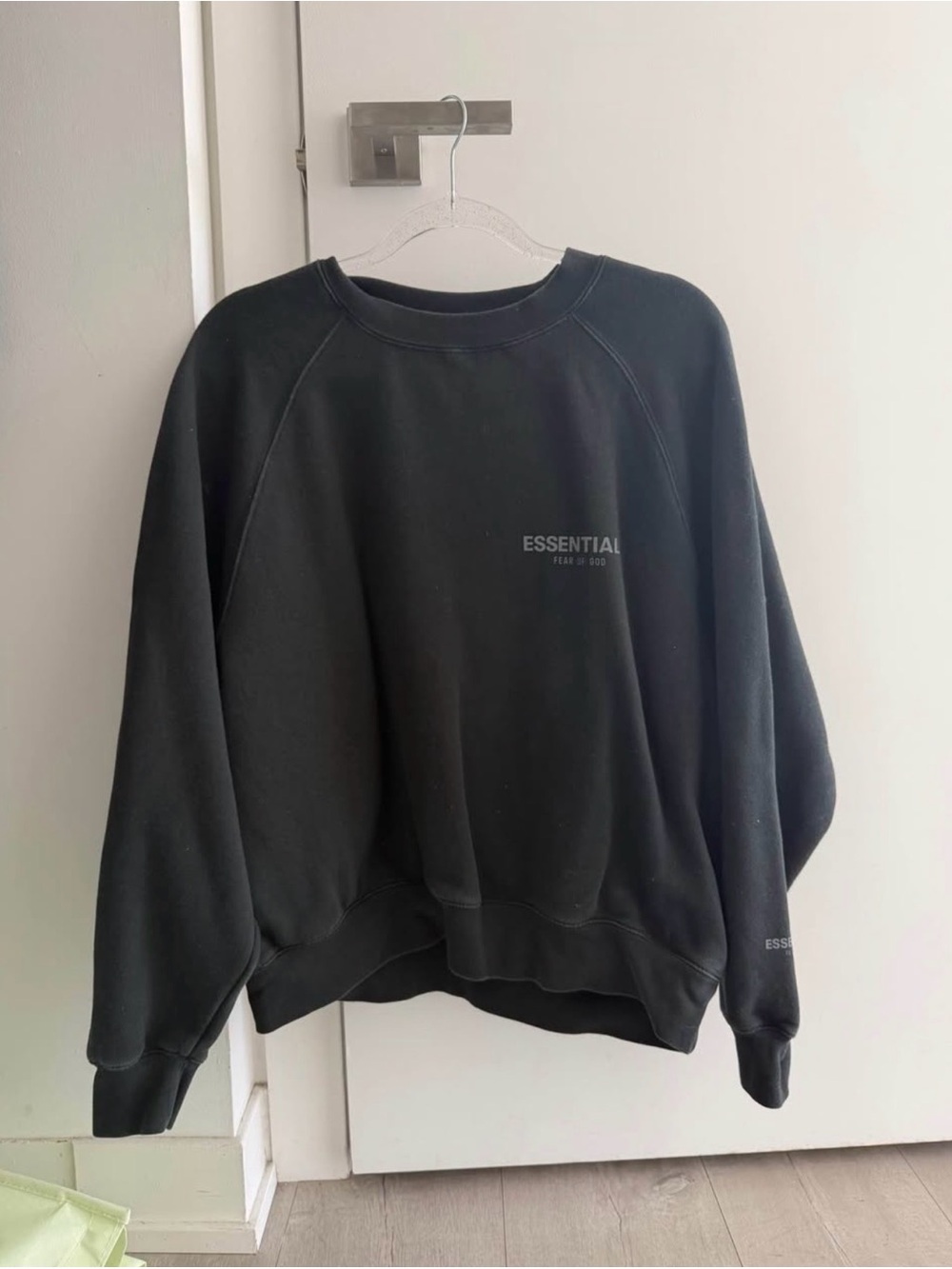 Fear of God Essentials Black Crewneck Sweatshirt - Picture 4 of 5